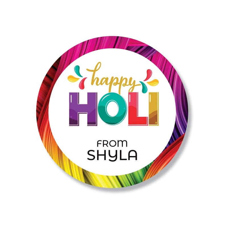 Personalized Happy Holi 2023 Stickers