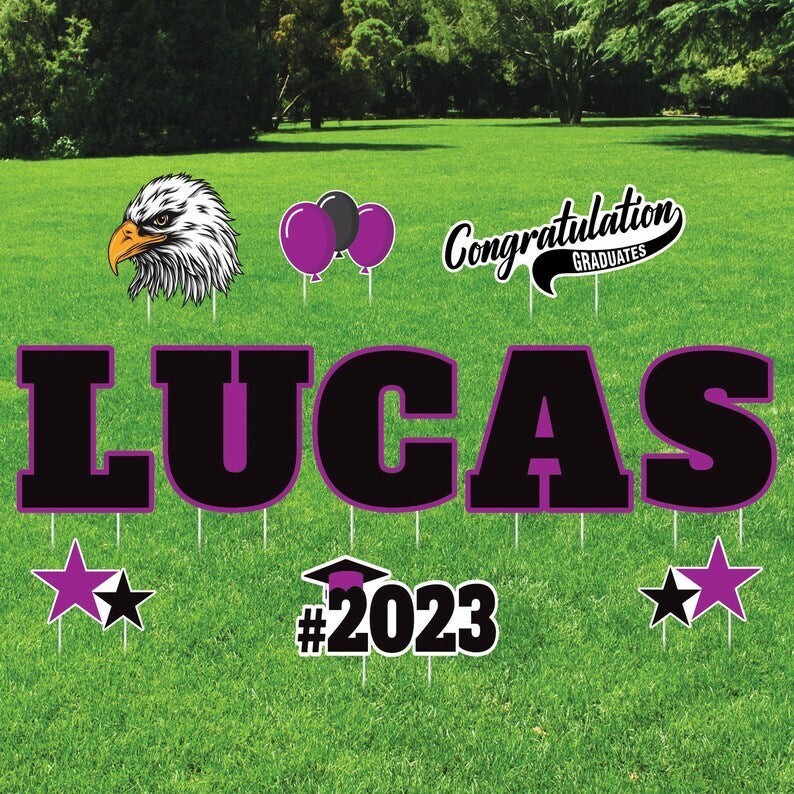 Personalized Graduation Yard Sign Letters