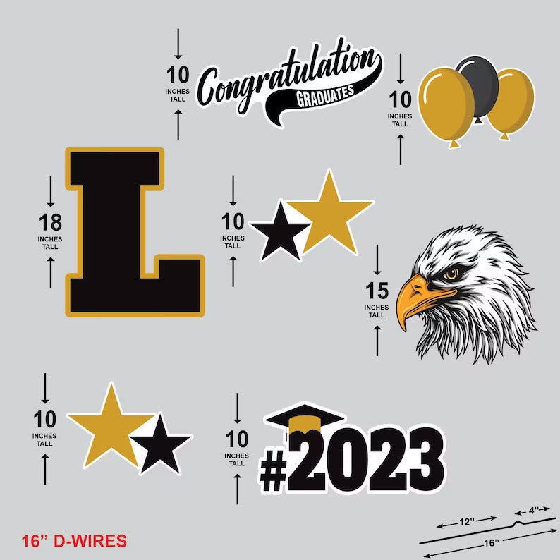 Personalized Graduation Yard Sign Letters