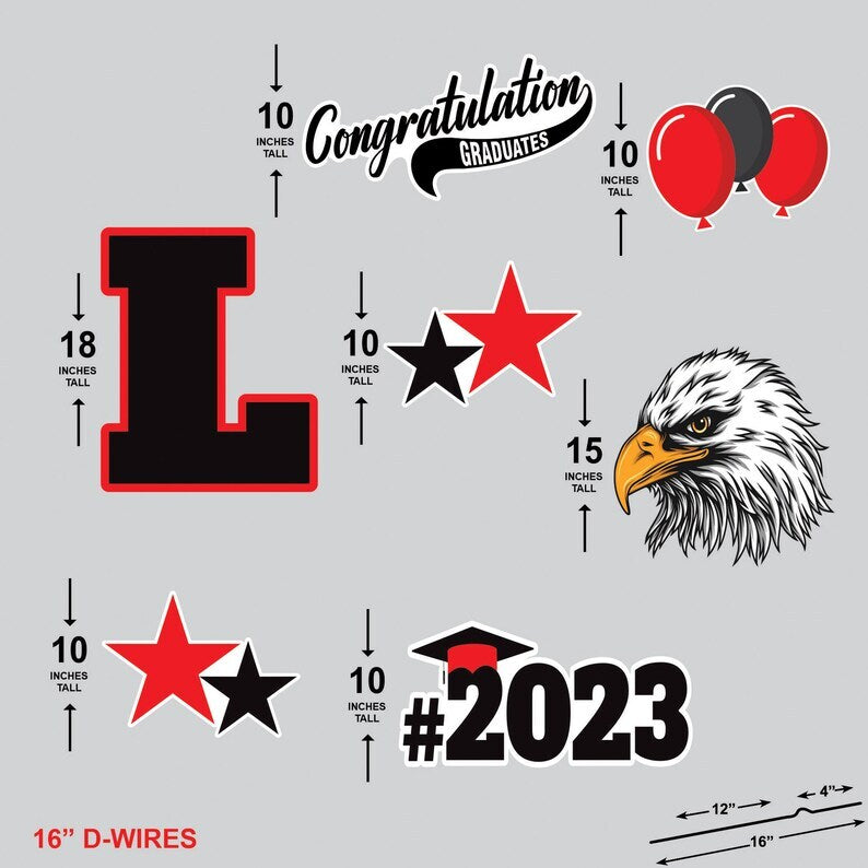 Personalized Graduation Yard Sign Letters