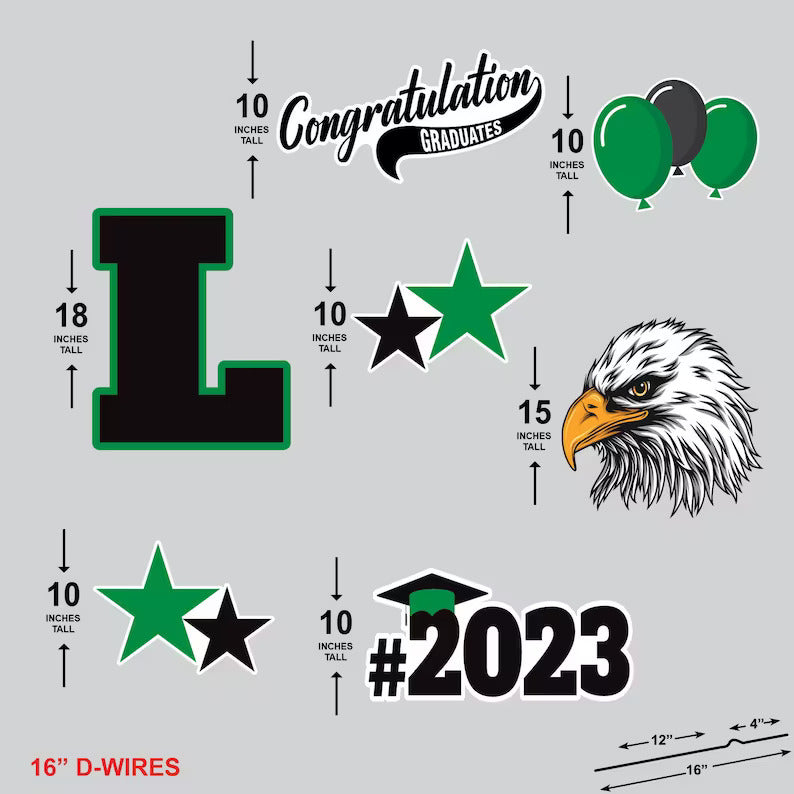 Personalized Graduation Yard Sign Letters