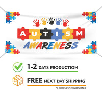 Autism Awareness Banner Sign