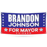 Brandon Johnson For Chicago Mayor Banner Sign