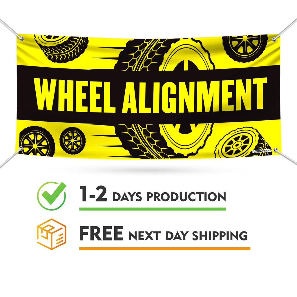 Wheel Alignment Banner Sign – Voila Print Inc
