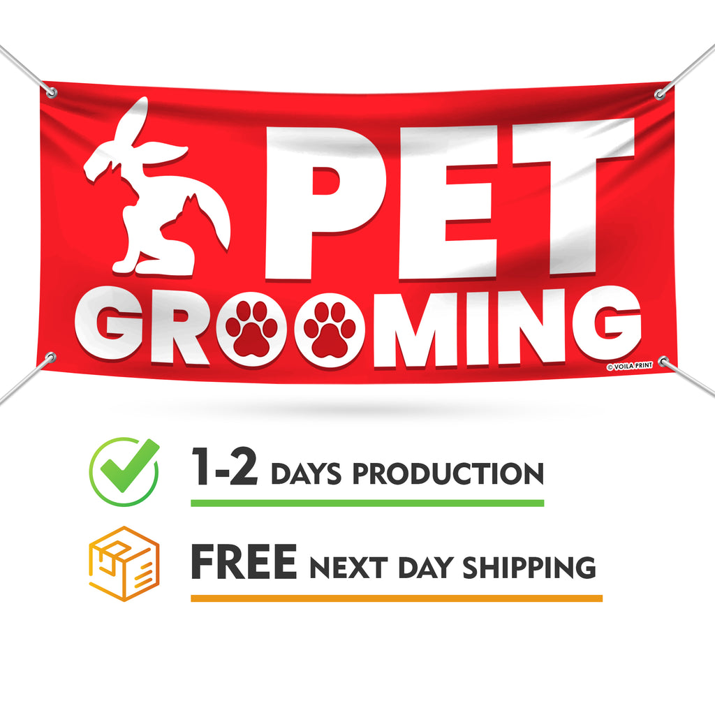 Pet Grooming Banner Sign