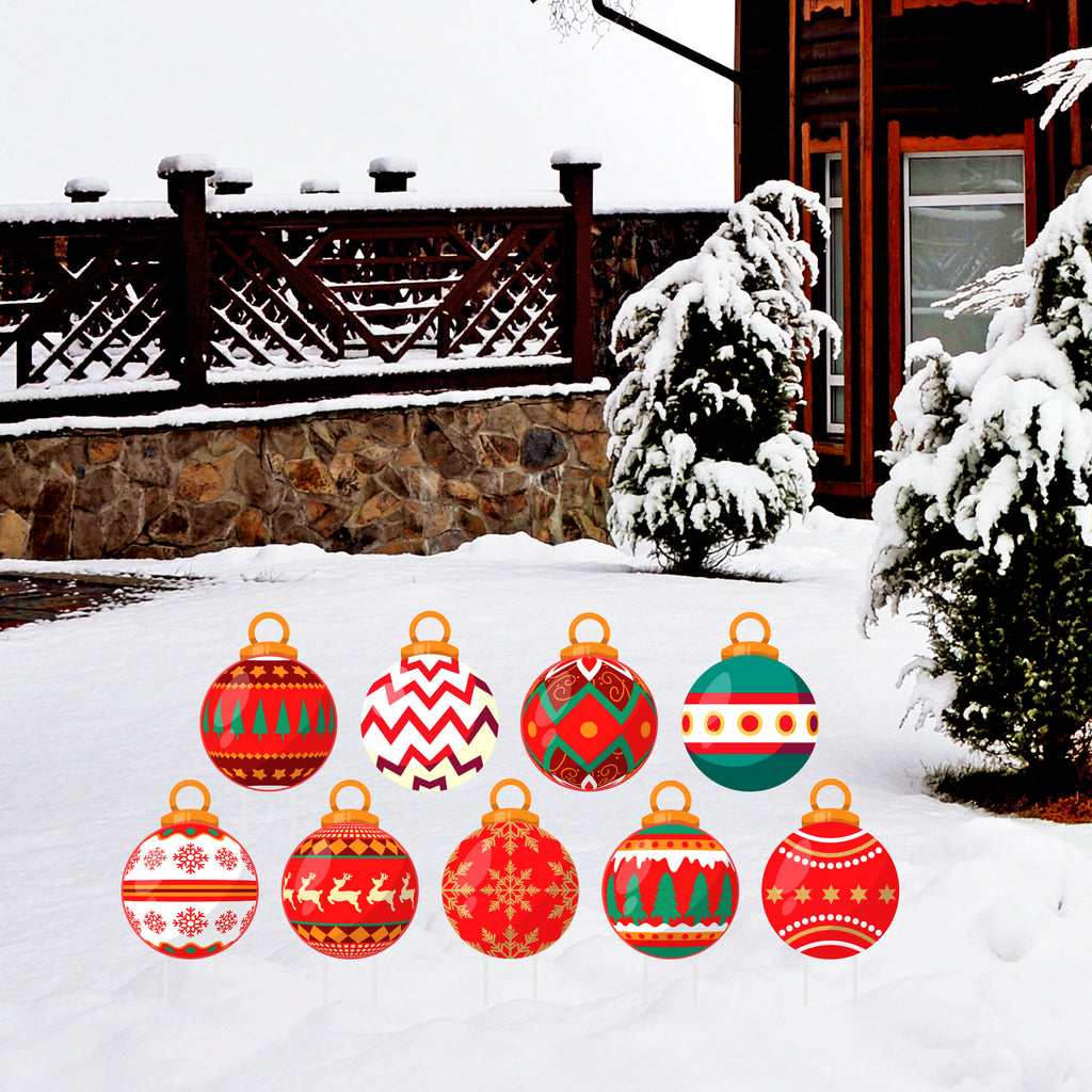 Christmas Ornament Yard Signs