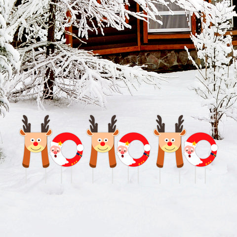 HO HO HO Christmas Yard Signs