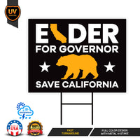 Larry Elder For California Governor Yard Sign