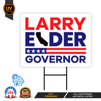 Larry Elder For California Governor Yard Sign