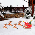 Santa with Reindeer Yard Signs