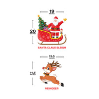 Santa with Reindeer Yard Signs
