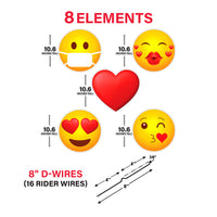 Valentines Day Emojis Yard Sign