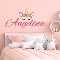 Personalized Name Unicorn Wall Decal